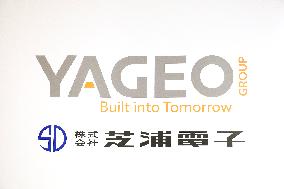 Yageo Shibaura Electronics signboard and logo